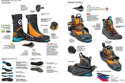 Scarpa Phantom Tech Hd Black Bright Orange Bocanci Alpinism Barbati