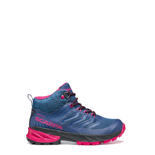Scarpa Rush Mid Kid Gore-Tex Blue Fluxia Ghete Drumetie Copii