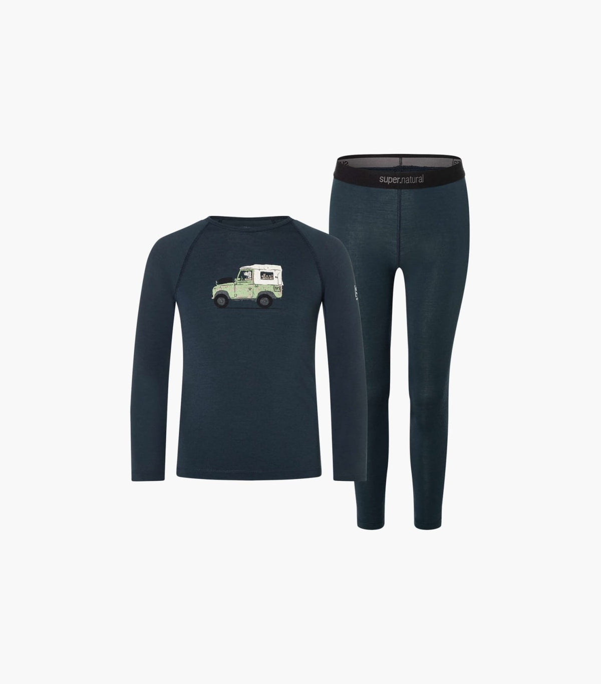 Set bluza cu pantaloni pentru copii SN Super.Natural K TUNDRA175 DOG EXCURSION BLUEBERRY VARIOUS