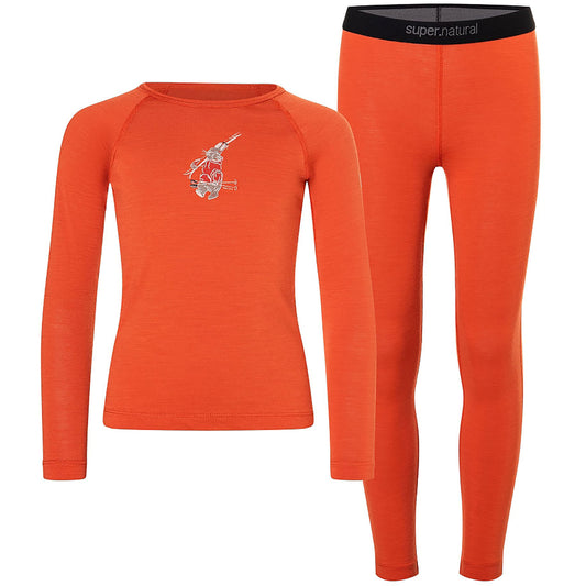 Set bluza cu pantaloni pentru copii SN Super.Natural TUNDRA175 SKI BUNNY Chilli Various