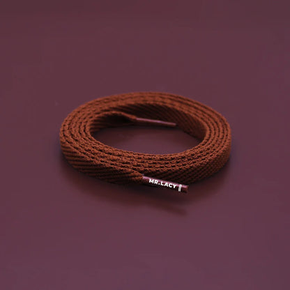 Sireturi Mr. Lacy FLATTIES Brown 130CM