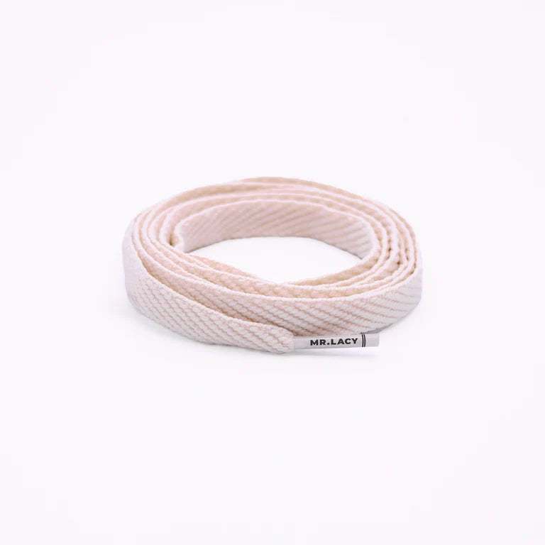 Sireturi Mr. Lacy FLATTIES Cream 130CM