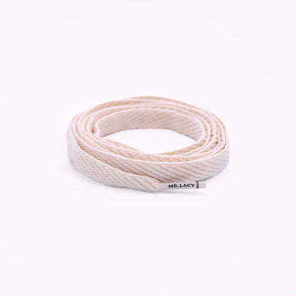 Sireturi Mr. Lacy FLATTIES Cream 130CM