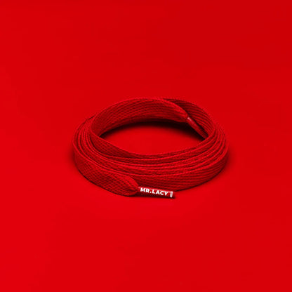 Sireturi Mr. Lacy FLATTIES Red 130CM