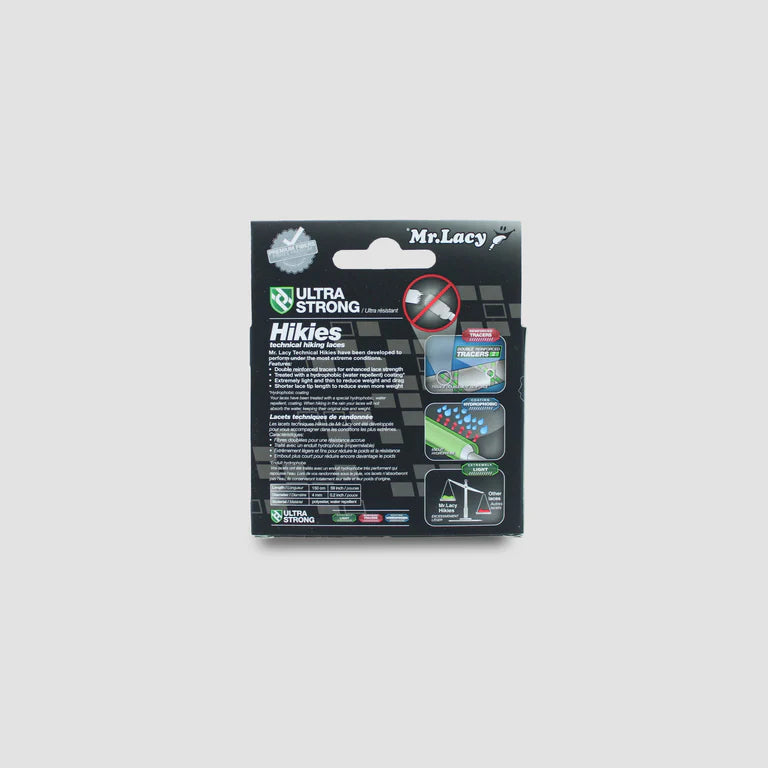 Sireturi Mr. Lacy HIKIES ROUND 150 CM Black Grey Light Grey