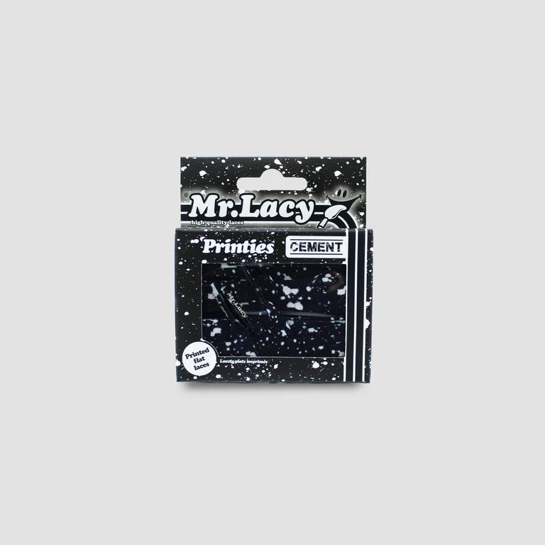 Sireturi Mr. Lacy PRINTIES 130CM Cement Black White