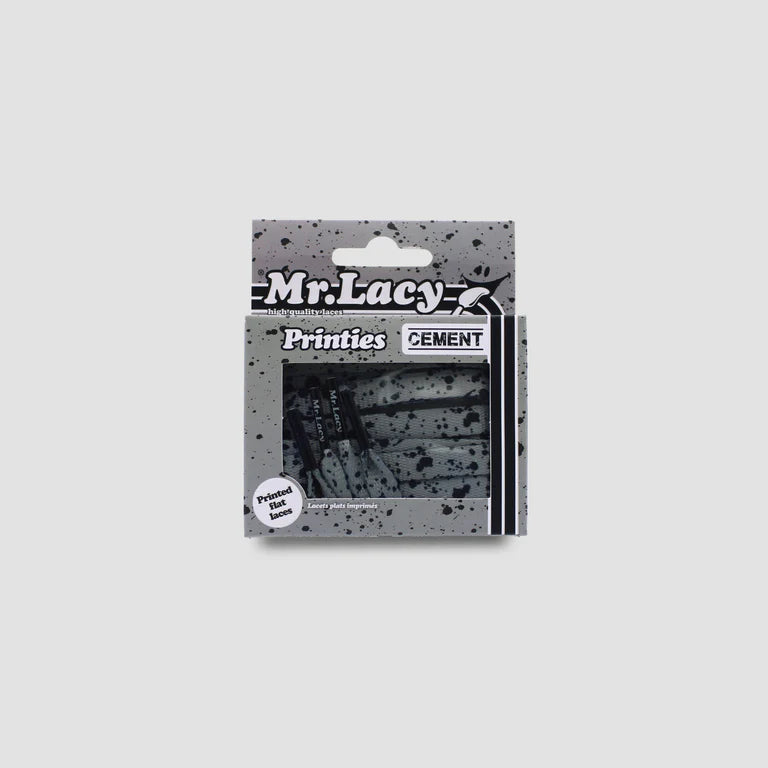 Sireturi Mr. Lacy PRINTIES 130CM Cement Grey Black Speckle