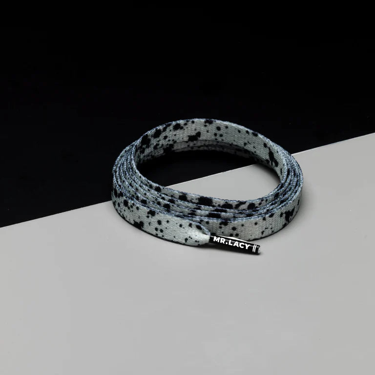 Sireturi Mr. Lacy PRINTIES 130CM Cement Grey Black Speckle