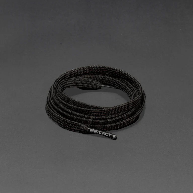 Sireturi Mr. Lacy RUNNIES FLAT 120CM Black