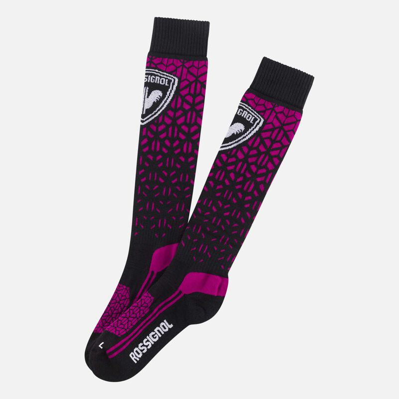 Sosete schi dama Rossignol W WOOL  SILK Orchid pink