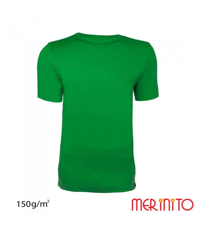 Tricou barbati Merinito 150g 100% lana merinos/green