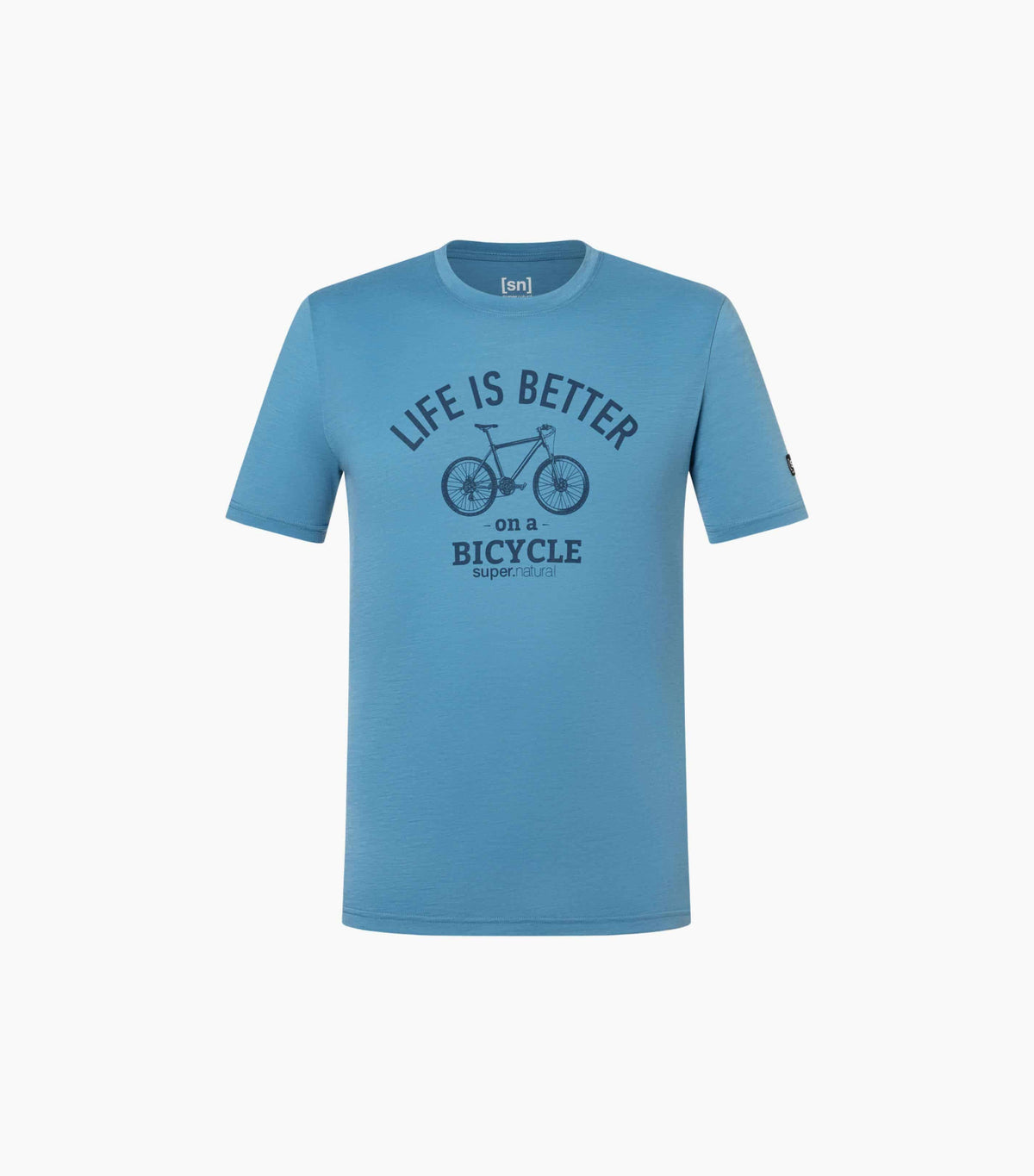 Tricou barbati cu merino SN-SUPERNATURAL - M BETTER BIKE TEE - Blue Heaven Ocean Blue