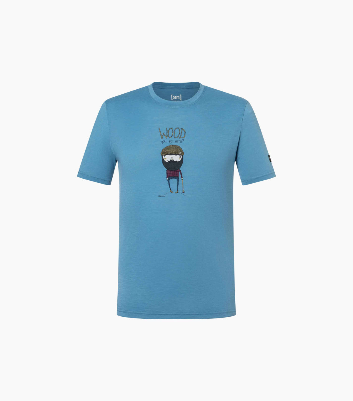 Tricou barbati cu merino SN-SUPERNATURAL M WOOD CRAFTI TEE - Blue Heaven Various