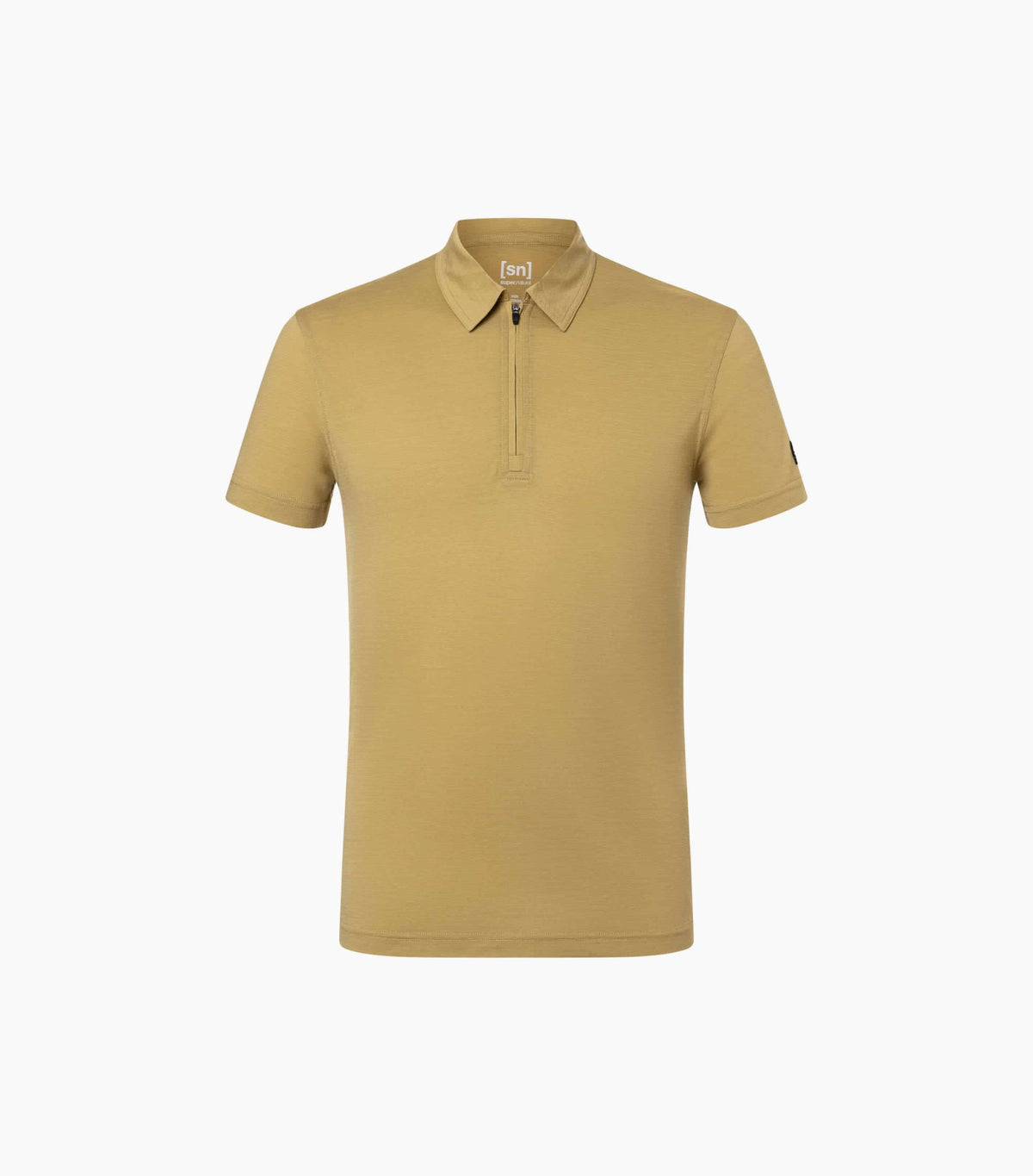 Tricou barbati cu merino SN-SUPERNATURAL M ZIP POLO Sahara