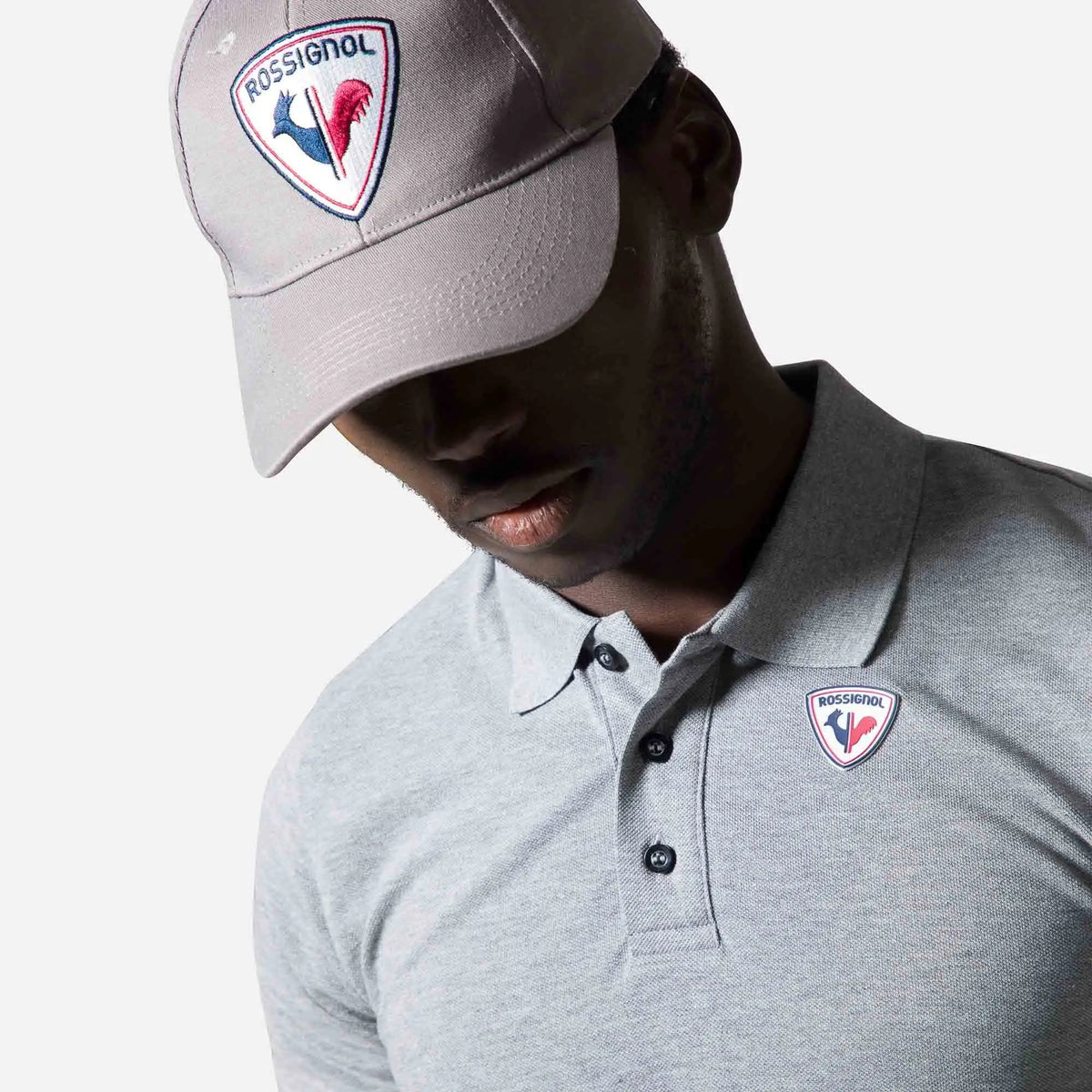 Tricou barbati Rossignol LOGO Polo Heather grey