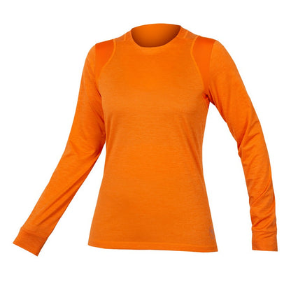 Tricou ciclism femei Endura SINGLETRACK LS JSY Orange