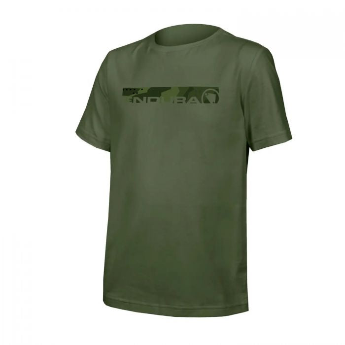Tricou copii Endura KIDS ONE CLAN ORGANIC CAMO Green Olive