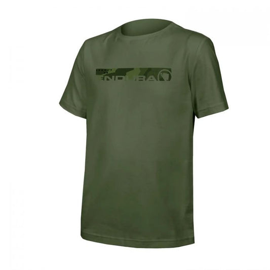 Tricou copii Endura KIDS ONE CLAN ORGANIC CAMO Green Olive