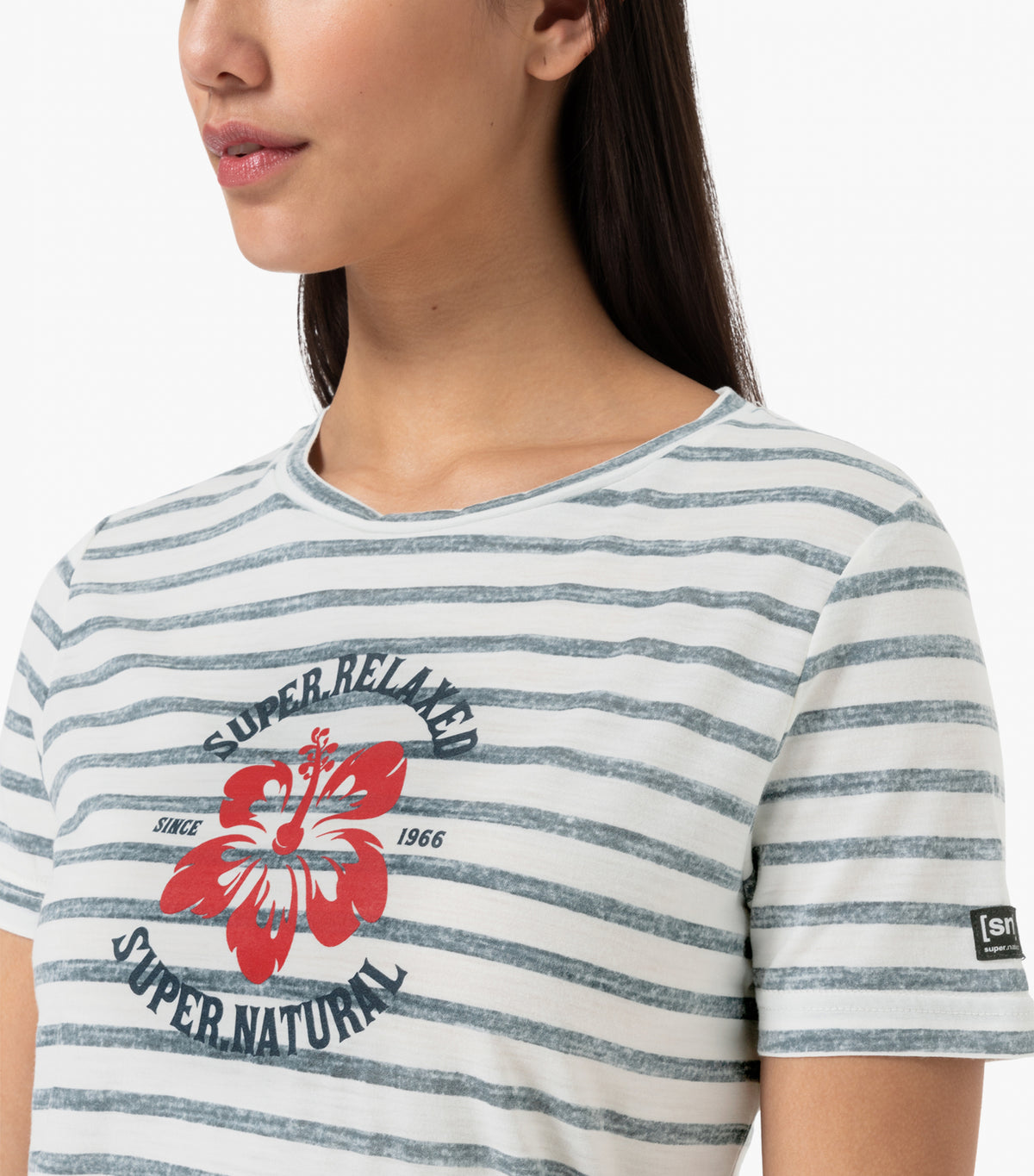 Tricou dama cu merino SN-SUPERNATURAL - W ROSE OF SHARON - Stripe Smile Salute