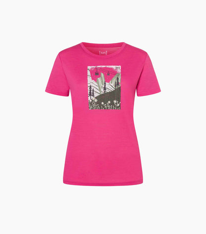 Tricou dama cu merino SN-SUPERNATURAL - W SUMMER GONDOLA TEE - Pinky Rose Various