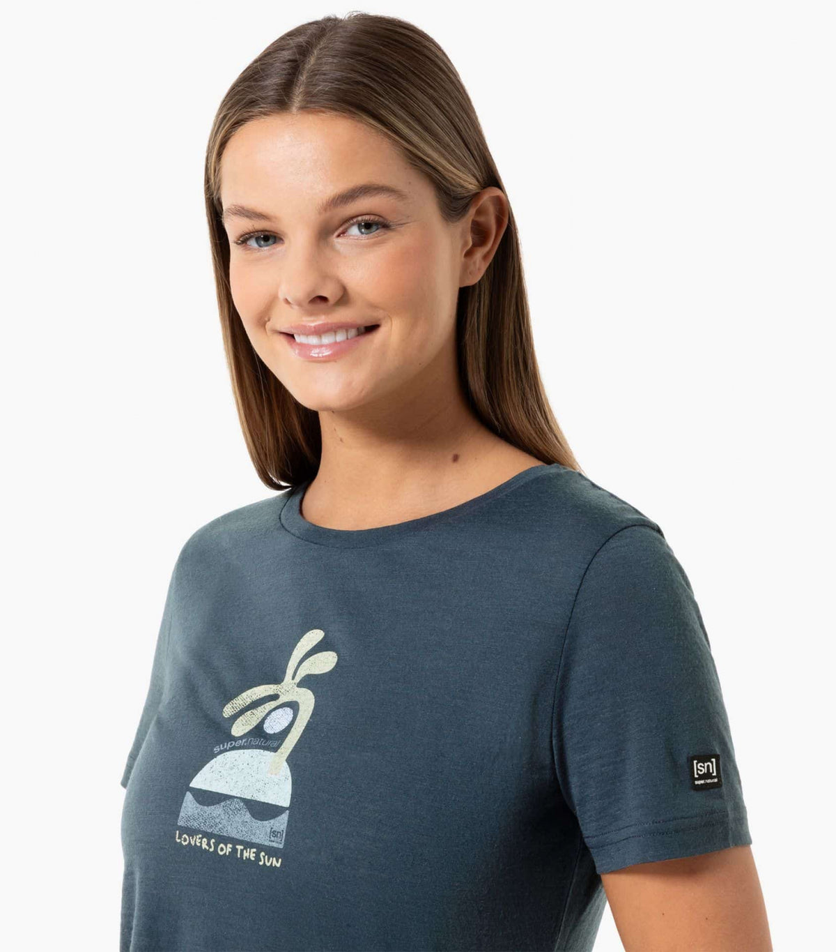 Tricou dama cu merino SN-SUPERNATURAL - W SEA LA VIE - Blueberry Various