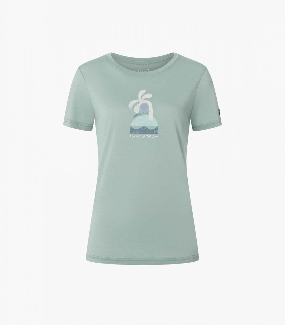 Tricou dama cu merino SN-SUPERNATURAL - W SEA LA VIE - Chinois Green Various