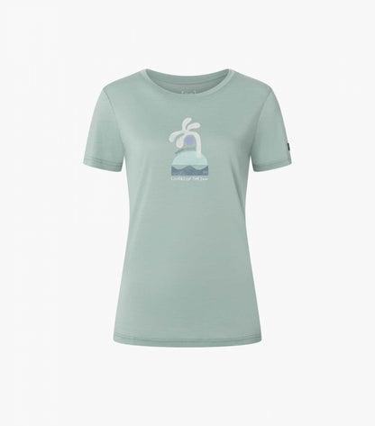 Tricou dama cu merino SN-SUPERNATURAL - W SEA LA VIE - Chinois Green Various