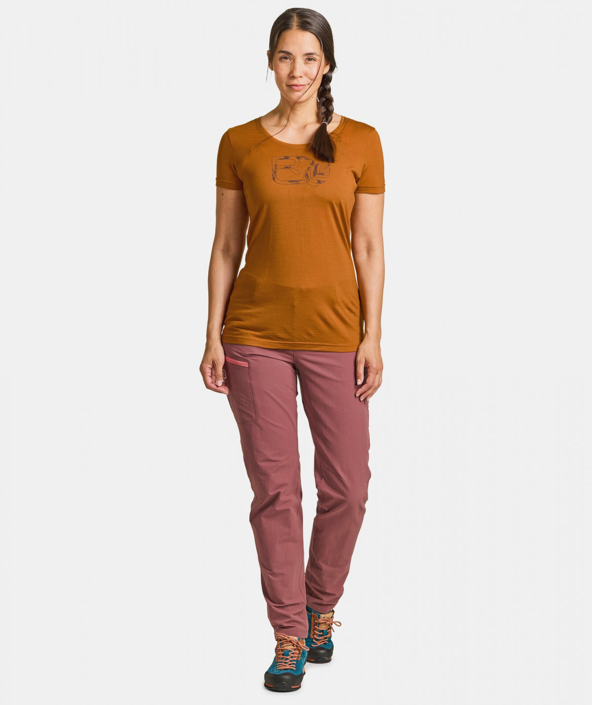 Tricou dama Ortovox 120 COOL TEC LEAF LOGO TS - sly fox