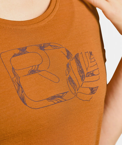 Tricou dama Ortovox 120 COOL TEC LEAF LOGO TS - sly fox
