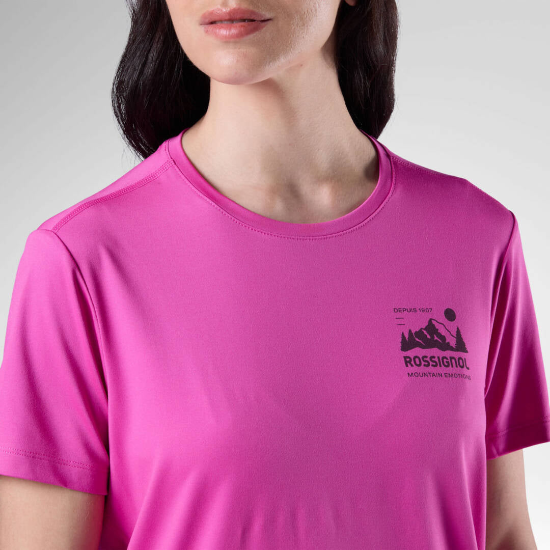 Tricou dama Rossignol W GRAPHIC ACTIVE - Electric Fuchsia