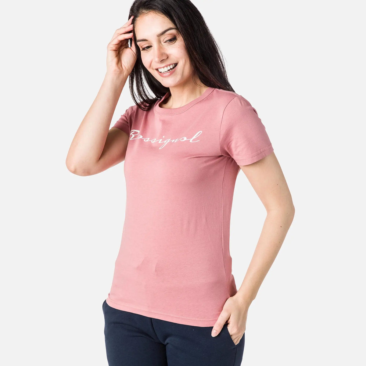 Tricou dama Rossignol W LOGO ROSSI TEE Wallop rose