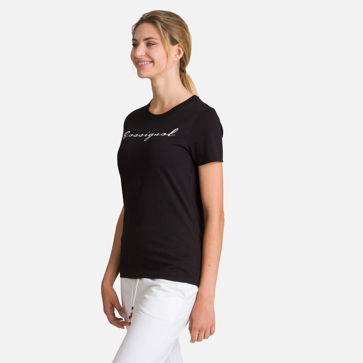 Tricou dama Rossignol W LOGO ROSSI TEE Black