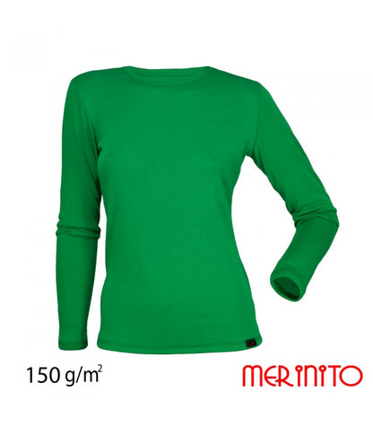 Bluza dama Merinito 150g 100% lana merinos verde
