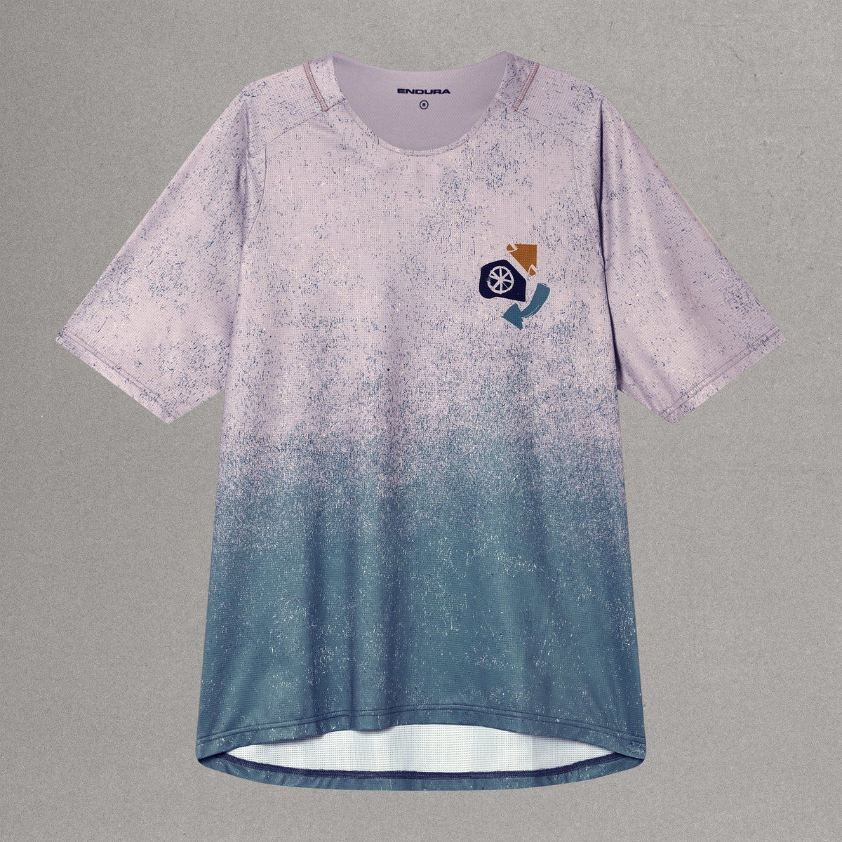 Tricou pentru barbati ENDURA SINGLETRACK S S PRINT - TITANIUM