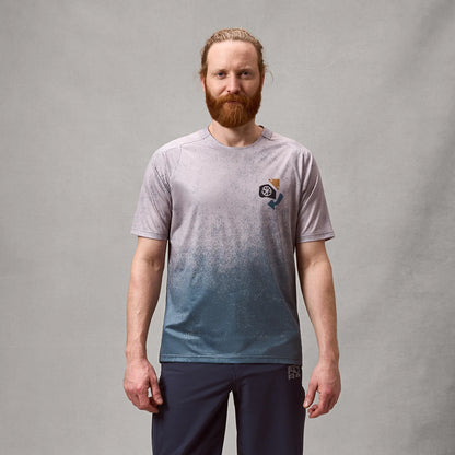Tricou pentru barbati ENDURA SINGLETRACK S S PRINT - TITANIUM