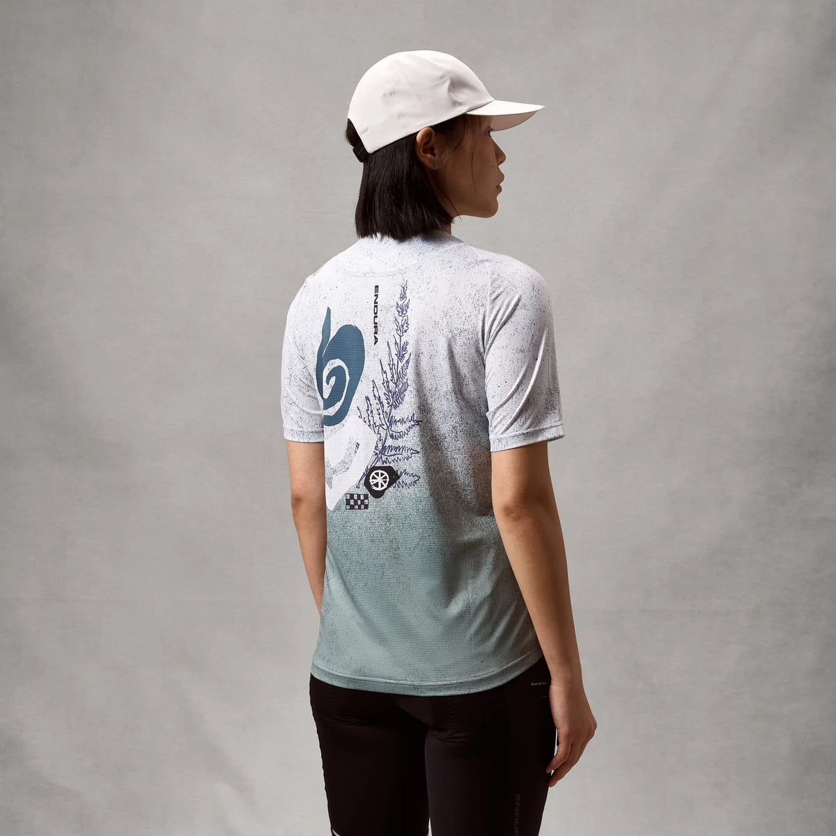 Tricou pentru femei Endura SINGLETRACK S S PRINT - AERO BLUE
