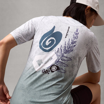 Tricou pentru femei Endura SINGLETRACK S S PRINT - AERO BLUE