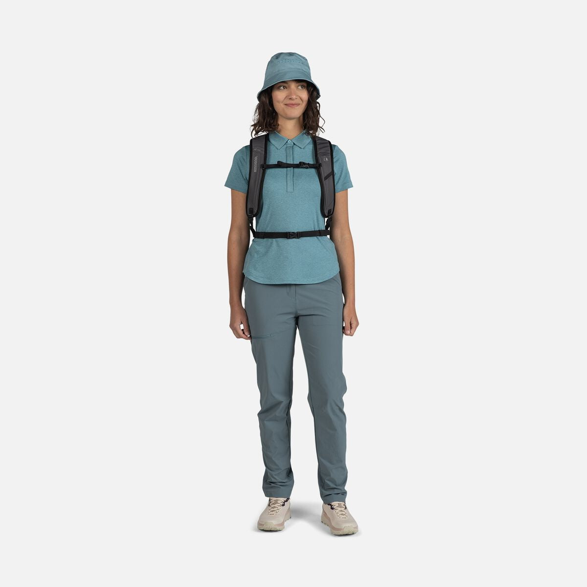 Tricou polo dama Rossignol W CLOUDREST - Onyx grey