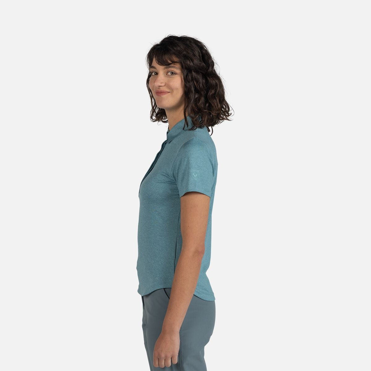 Tricou polo dama Rossignol W CLOUDREST - Onyx grey