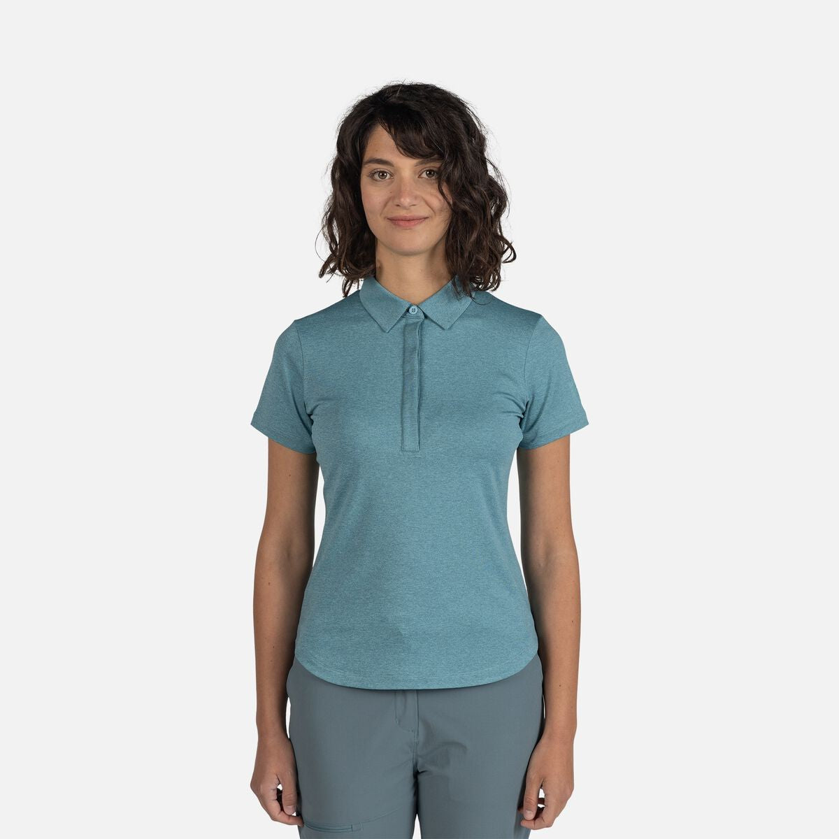 Tricou polo dama Rossignol W CLOUDREST - Onyx grey